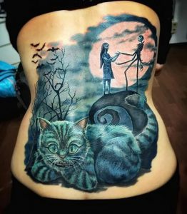 фото тату Чеширский кот от 23.01.2018 №103 - tattoo Cheshire Cat - tattoo-photo.ru