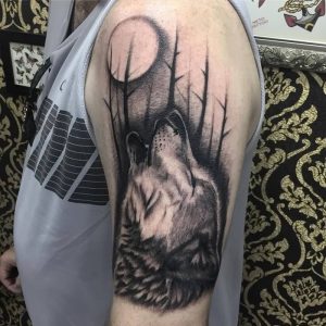 фото тату волк от 12.03.2018 №012 - tattoo wolf - tattoo-photo.ru