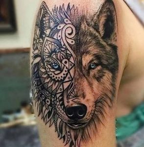 фото тату волк от 12.03.2018 №023 - tattoo wolf - tattoo-photo.ru