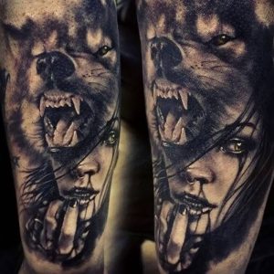 фото тату волк от 12.03.2018 №030 - tattoo wolf - tattoo-photo.ru