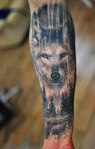 фото тату волк от 12.03.2018 №032 - tattoo wolf - tattoo-photo.ru