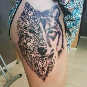 фото тату волк от 12.03.2018 №033 - tattoo wolf - tattoo-photo.ru