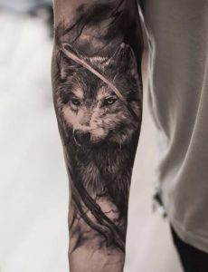 фото тату волк от 12.03.2018 №034 - tattoo wolf - tattoo-photo.ru