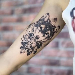 фото тату волк от 12.03.2018 №037 - tattoo wolf - tattoo-photo.ru
