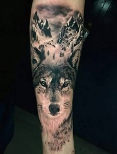 фото тату волк от 12.03.2018 №046 - tattoo wolf - tattoo-photo.ru