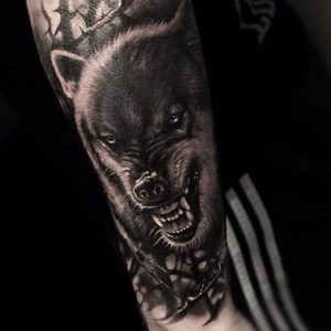 фото тату волк от 12.03.2018 №053 - tattoo wolf - tattoo-photo.ru