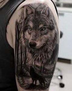 фото тату волк от 12.03.2018 №055 - tattoo wolf - tattoo-photo.ru