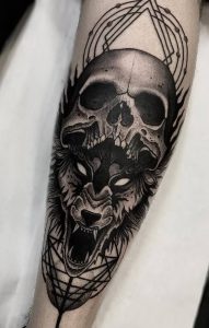 фото тату волк от 12.03.2018 №070 - tattoo wolf - tattoo-photo.ru