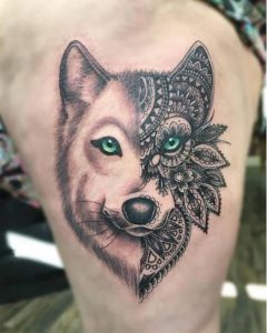 фото тату волк от 12.03.2018 №077 - tattoo wolf - tattoo-photo.ru