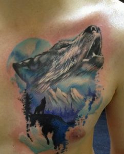 фото тату волк от 12.03.2018 №078 - tattoo wolf - tattoo-photo.ru