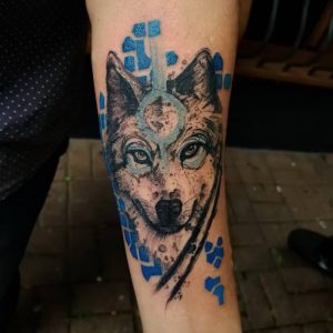 фото тату волк от 12.03.2018 №097 - tattoo wolf - tattoo-photo.ru