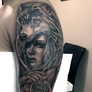 фото тату волк от 12.03.2018 №100 - tattoo wolf - tattoo-photo.ru