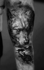 фото тату волк от 12.03.2018 №102 - tattoo wolf - tattoo-photo.ru