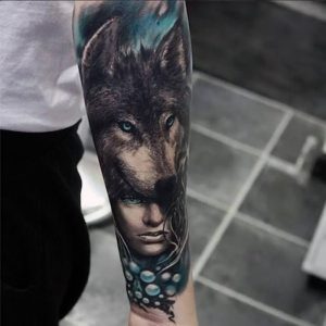 фото тату волк от 12.03.2018 №110 - tattoo wolf - tattoo-photo.ru