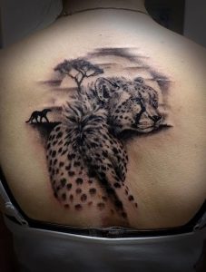 фото тату гепард от 22.01.2018 №006 - tattoo cheetah - tattoo-photo.ru