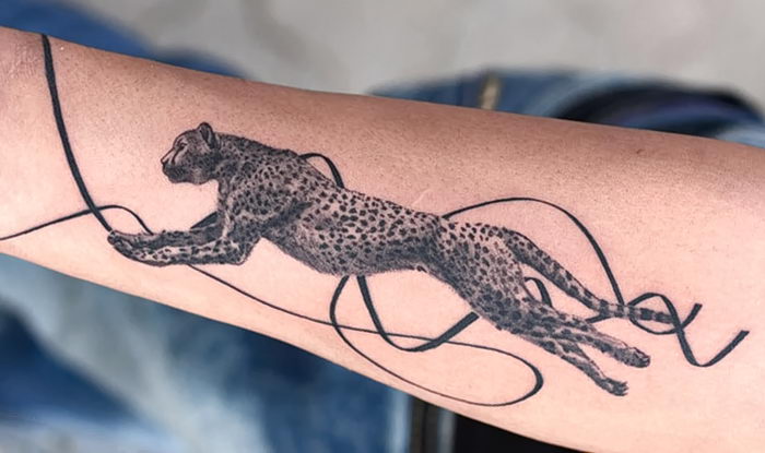фото тату гепард от 22.01.2018 №041 - tattoo cheetah - tattoo-photo.ru