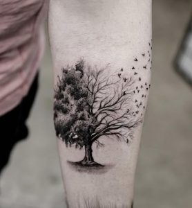 фото тату древо жизни от 09.01.2018 №010 - tattoo tree of life - tattoo-photo.ru