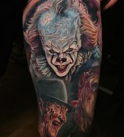 фото тату клоун от 14.01.2018 №006 — Clown tattoo — tattoo-photo.ru