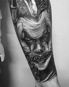 фото тату клоун от 14.01.2018 №007 - Clown tattoo - tattoo-photo.ru