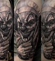 фото тату клоун от 14.01.2018 №008 — Clown tattoo — tattoo-photo.ru