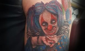 фото тату клоун от 14.01.2018 №009 - Clown tattoo - tattoo-photo.ru