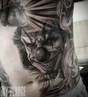 фото тату клоун от 14.01.2018 №010 — Clown tattoo — tattoo-photo.ru