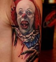 фото тату клоун от 14.01.2018 №011 — Clown tattoo — tattoo-photo.ru