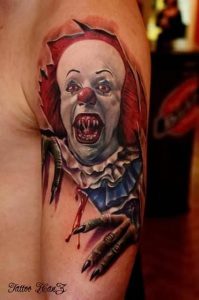 фото тату клоун от 14.01.2018 №011 - Clown tattoo - tattoo-photo.ru