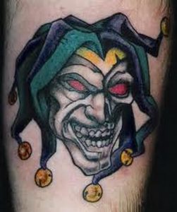 фото тату клоун от 14.01.2018 №013 - Clown tattoo - tattoo-photo.ru