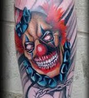 фото тату клоун от 14.01.2018 №014 — Clown tattoo — tattoo-photo.ru
