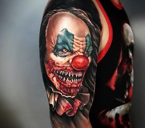 фото тату клоун от 14.01.2018 №018 - Clown tattoo - tattoo-photo.ru