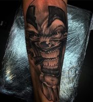 фото тату клоун от 14.01.2018 №019 — Clown tattoo — tattoo-photo.ru