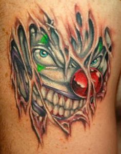 фото тату клоун от 14.01.2018 №025 - Clown tattoo - tattoo-photo.ru