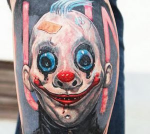 фото тату клоун от 14.01.2018 №027 - Clown tattoo - tattoo-photo.ru