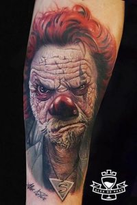 фото тату клоун от 14.01.2018 №029 - Clown tattoo - tattoo-photo.ru