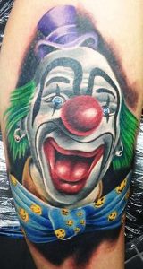 фото тату клоун от 14.01.2018 №030 - Clown tattoo - tattoo-photo.ru