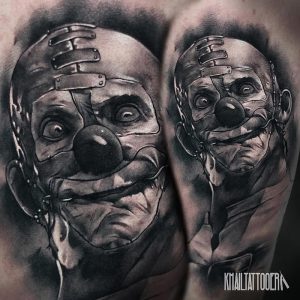 фото тату клоун от 14.01.2018 №034 - Clown tattoo - tattoo-photo.ru