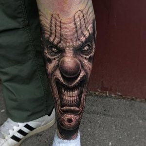 фото тату клоун от 14.01.2018 №037 - Clown tattoo - tattoo-photo.ru