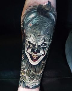 фото тату клоун от 14.01.2018 №039 - Clown tattoo - tattoo-photo.ru