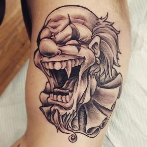 фото тату клоун от 14.01.2018 №041 - Clown tattoo - tattoo-photo.ru