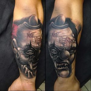 фото тату клоун от 14.01.2018 №043 - Clown tattoo - tattoo-photo.ru