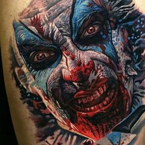 фото тату клоун от 14.01.2018 №051 - Clown tattoo - tattoo-photo.ru