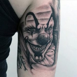 фото тату клоун от 14.01.2018 №069 - Clown tattoo - tattoo-photo.ru