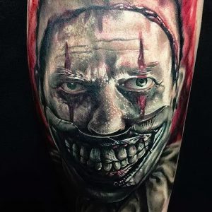 фото тату клоун от 14.01.2018 №070 - Clown tattoo - tattoo-photo.ru