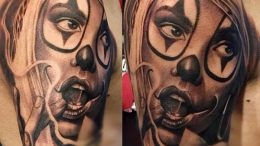 фото тату клоун от 14.01.2018 №074 - Clown tattoo - tattoo-photo.ru