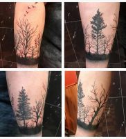 фото тату лес от 14.01.2018 №002 — forest tattoo — tattoo-photo.ru