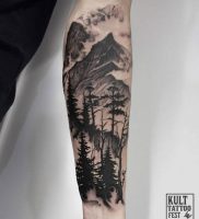 фото тату лес от 14.01.2018 №003 — forest tattoo — tattoo-photo.ru