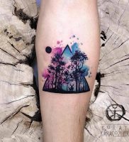 фото тату лес от 14.01.2018 №009 — forest tattoo — tattoo-photo.ru