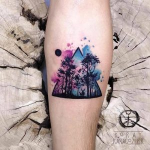 фото тату лес от 14.01.2018 №009 - forest tattoo - tattoo-photo.ru