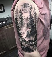 фото тату лес от 14.01.2018 №012 — forest tattoo — tattoo-photo.ru